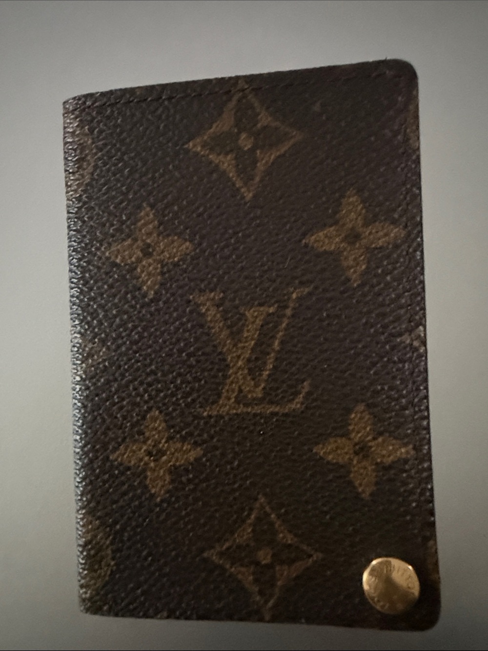VintageLouis Vuitton Monogram Canvas Key & Card Holder in Brown with Gold Accent
